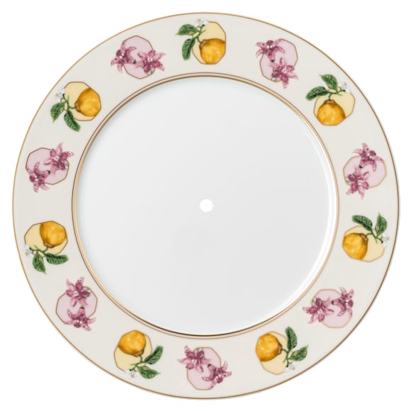 Idyllia étagère, Porcelain, Crystal print motif, Lily citron, Small, Multicolored - Swarovski, 5735529