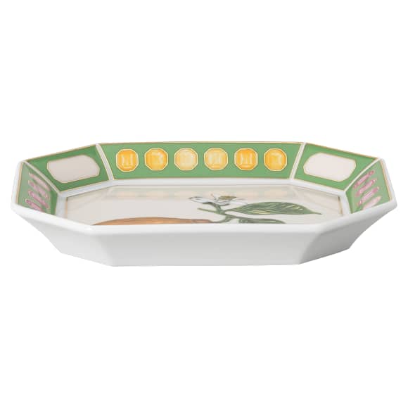 Idyllia tray, Porcelain, Crystal print motif, Citron, Small, Multicolored - Swarovski, 5735530