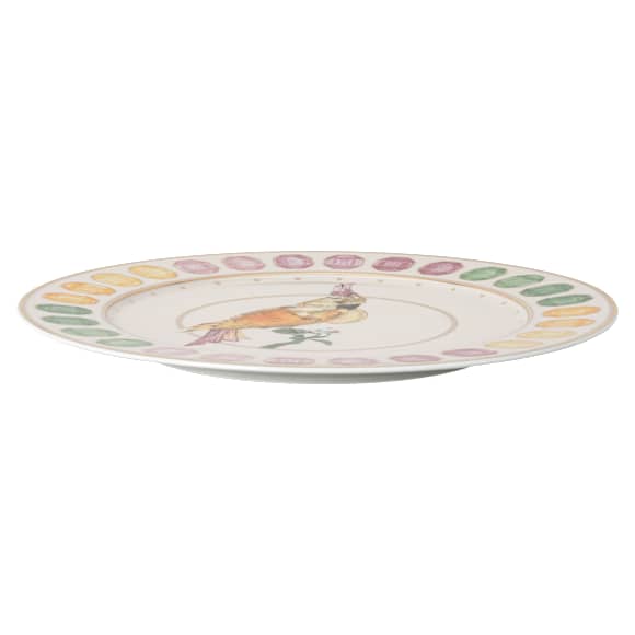 Plato ovalado Idyllia, Porcelana, Motivo de impresión de cristal, cacatúa, Multicolor - Swarovski, 5735537
