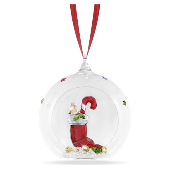 Holiday Cheers Stocking and Candy Ball Ornament, Multicolored - Swarovski, 5735700