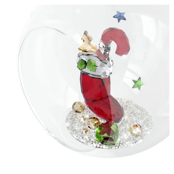 Holiday Cheers Stocking and Candy Ball Ornament, Multicolored - Swarovski, 5735700