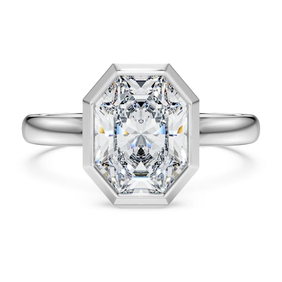 Anel com bisel Octagon, Diamantes criados em laboratório 2.0 ct tw, Modelo octagonal, Ouro branco de 18 quilates - Swarovski, 5735713
