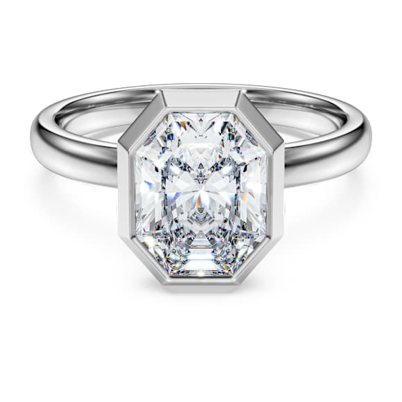 Anillo bisel Eternity, Diamantes creados en laboratorio (peso total de 2,0 quilates), Forma octagonal, Oro blanco de 18 quilates - Swarovski, 5735716