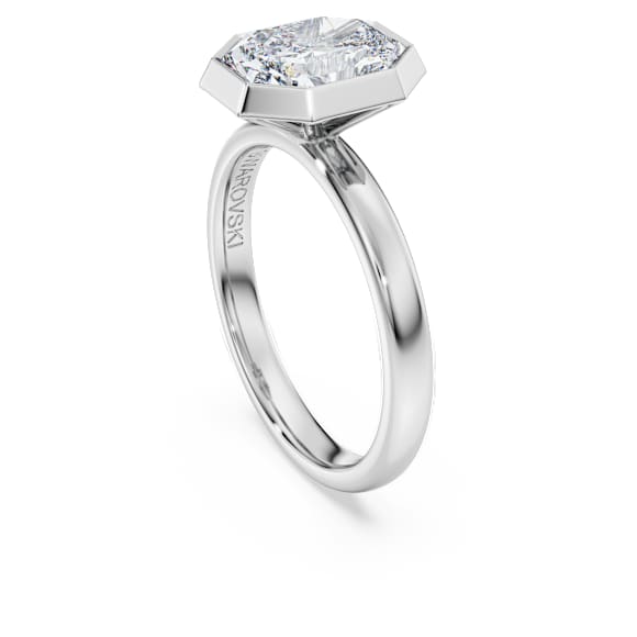 Anillo bisel Eternity, Diamantes creados en laboratorio (peso total de 2,0 quilates), Forma octagonal, Oro blanco de 18 quilates - Swarovski, 5735716