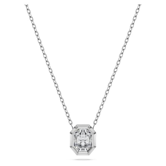 Octagon Kolye Ucu, Laboratuvarda üretilmiş elmaslar 0,5 karat toplam ağırlık, Sekizgen şekil, 18k beyaz altın - Swarovski, 5735724