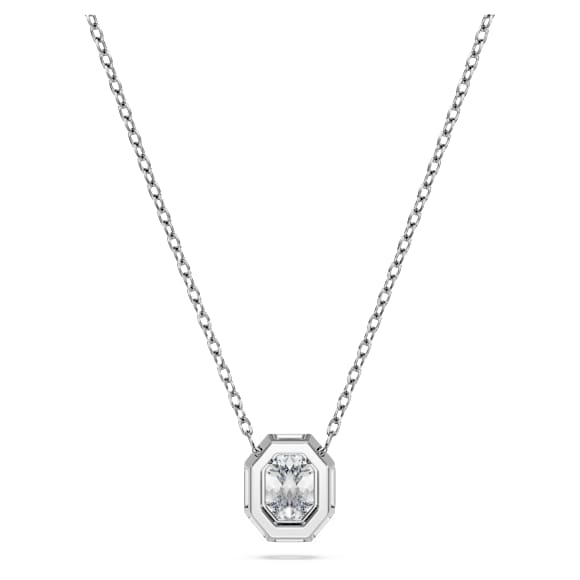 Octagon Kolye Ucu, Laboratuvarda üretilmiş elmaslar 0,5 karat toplam ağırlık, Sekizgen şekil, 18k beyaz altın - Swarovski, 5735724