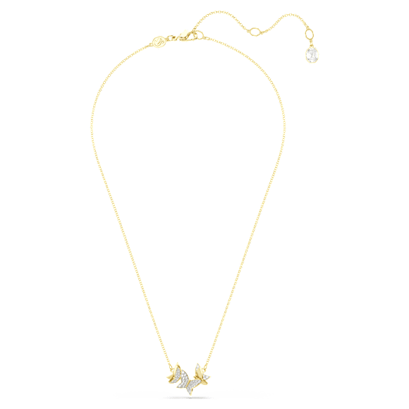 Idyllia Lilia Halskette, Schmetterling, Weiß, Goldlegierungsschicht - Swarovski, 5736068
