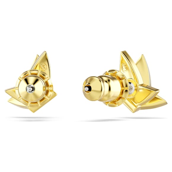 Idyllia Lilia stud earrings, Butterfly, White, 18K gold finish - Swarovski, 5736070