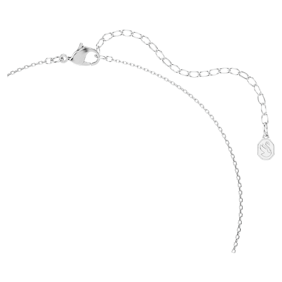 Wisiorek Symbolica, Kryształowa perła, Szlif okrągły, Oprawa brukowa, Podkowa, Biały, Powłoka z rodu - Swarovski, 5736972