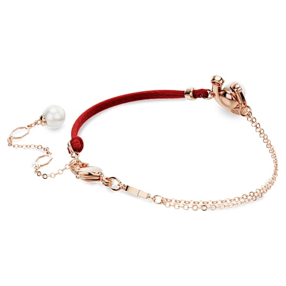 Braccialetto Symbolica, Crystal Pearl, Pavé, Ferro Di Cavallo, Bianco, Finitura oro rosa 18K - Swarovski, 5736976