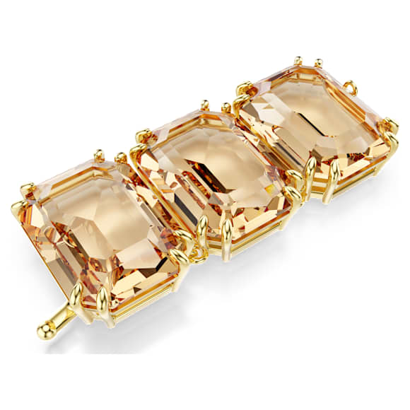 Lanț de alungire Millenia, Tăietură octogonală, Caramel, Finisaj din aur de 18k - Swarovski, 5737004
