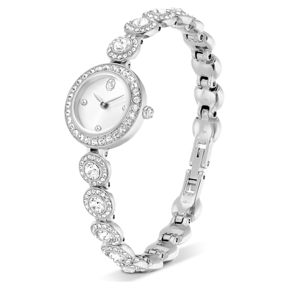 Una Angelic horloge, Kristallen armband, Zilverkleurig, Roestvrij staal - Swarovski, 5737038