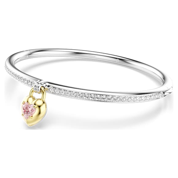 Idyllia armband, Verschillende slijpvormen, Hart, Roze, Gemengde metaalafwerking - Swarovski, 5737265