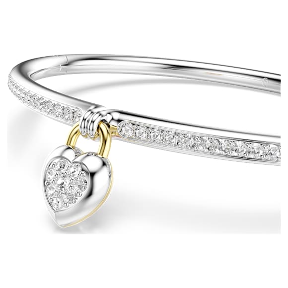 SWAROVSKI Idyllia バングル Idyllia バングル, ミックスカット, ハート, ピンク, ミックスメタル