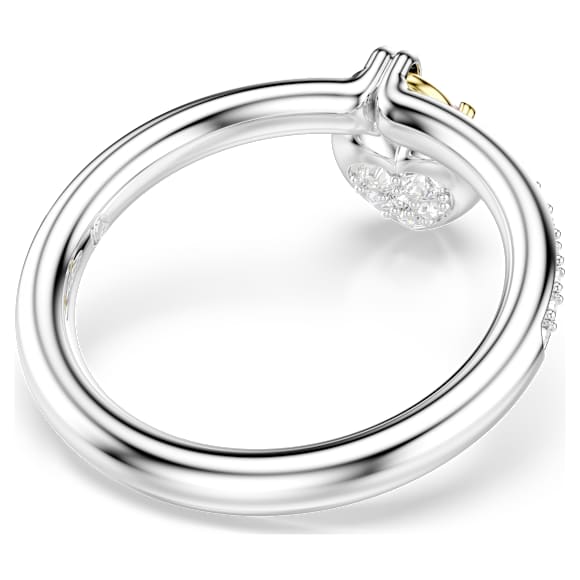 Anillo con motivo Idyllia, Tallas mixtas, Corazón, Rosa, Combinación de acabados metálicos - Swarovski, 5737269