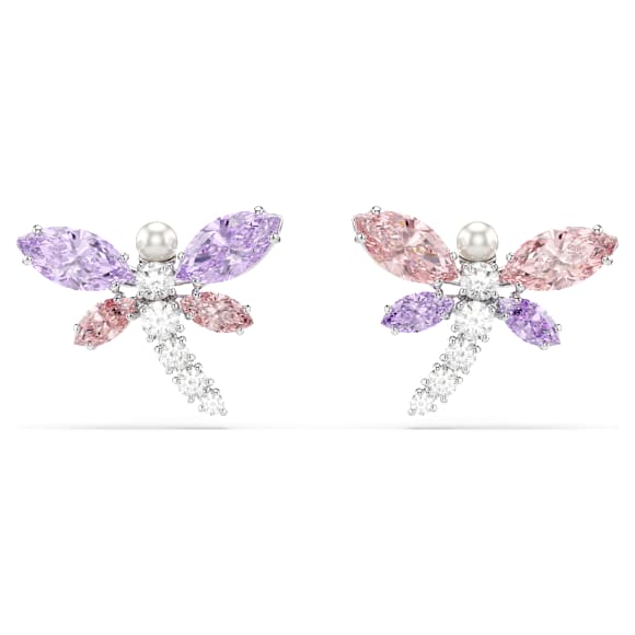 Ariana Grande x Swarovski Oorknopjes, Verschillende slijpvormen, Libelle, Meerkleurig, Rodium toplaag - Swarovski, 5737371