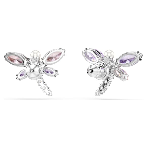 Clous d'oreilles Ariana Grande x Swarovski, Tailles variées, Libellule, Multicolores, Métal rhodié - Swarovski, 5737371