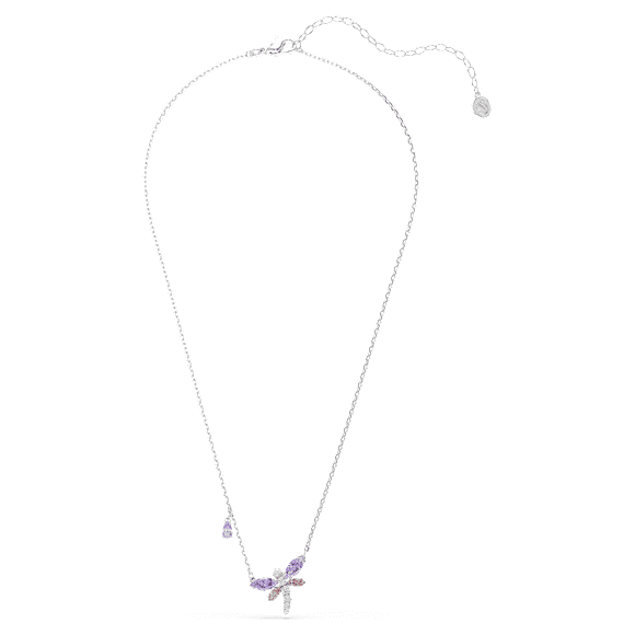Pandantiv Ariana Grande x Swarovski, Tăieturi mixte, Libelulă, Multicolor, Placat cu rodiu - Swarovski, 5737383