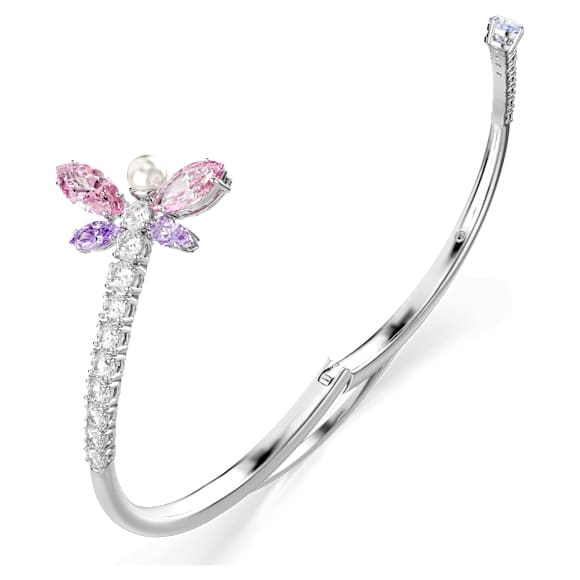 Brățară fixă Ariana Grande x Swarovski, Tăieturi mixte, Libelulă, Multicoloră, Placat cu rodiu - Swarovski, 5737400