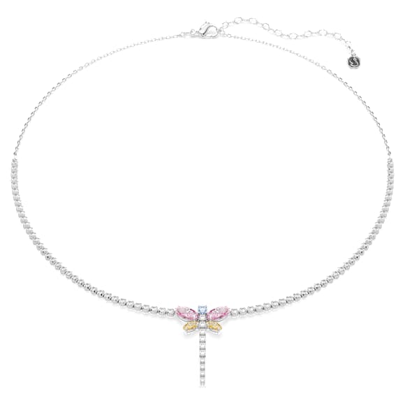 Ariana Grande x Swarovski Y字型ネックレス, ミックスカット, トンボ, マルチカラー, ロジウム・プレーティング - Swarovski, 5737425
