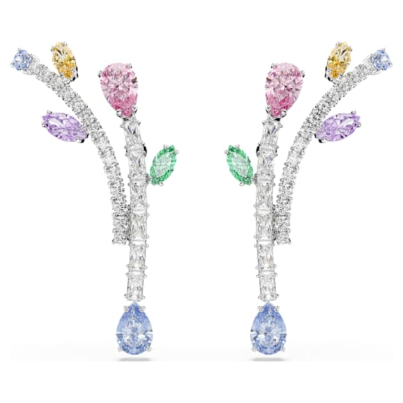 Ariana Grande x Swarovski Oorhangers, Verschillende slijpvormen, Meerkleurig, Rodium toplaag - Swarovski, 5737426