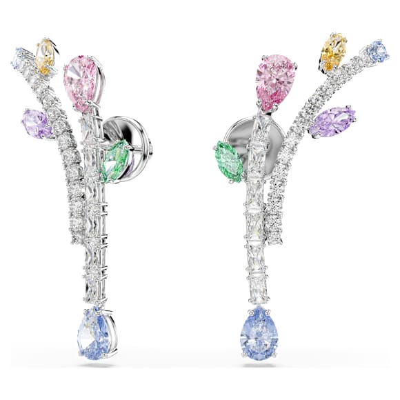 Ariana Grande x Swarovski 드롭 이어링, 믹스 컷, 멀티컬러, 로듐 플래팅 - Swarovski, 5737426