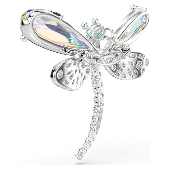 Ariana Grande x Swarovski 链坠和胸针, 仿水晶珍珠, 混合切割, 蜻蜓, 白色, 镀铑 - Swarovski, 5737429