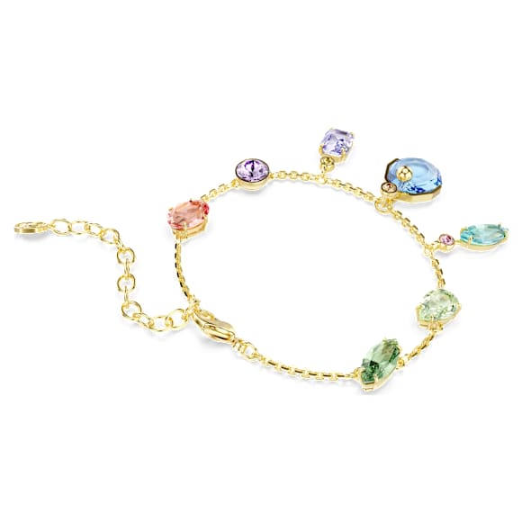 Gema 手链, 混合切割, 摇曳生姿的仿水晶, 流光溢彩, 镀金色调 - Swarovski, 5737442