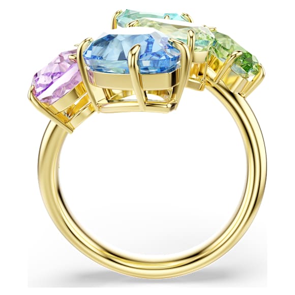 Bague cocktail Gema, Tailles variées, Multicolore, Doré à l’or 18 carats (750/1000) - Swarovski, 5737448
