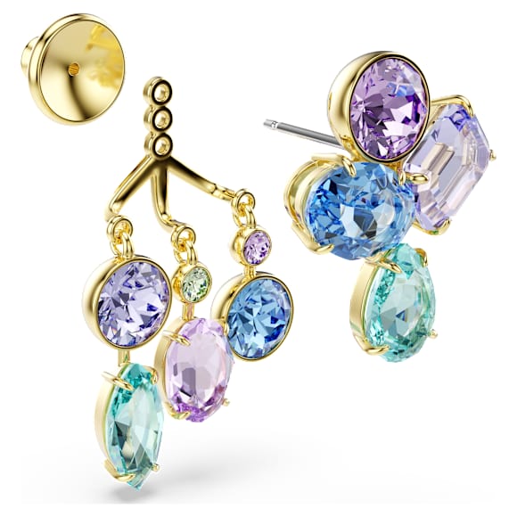 Gema earring jackets, Verschillende slijpvormen, Meerkleurig, ‎18k gouden afwerking - Swarovski, 5737450