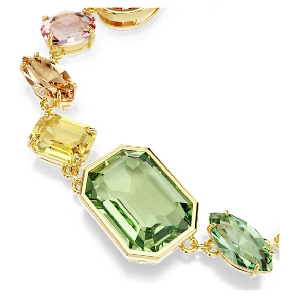Gema 브레이슬릿, 믹스 컷, 멀티컬러, 18K 골드 피니시 - Swarovski, 5737453