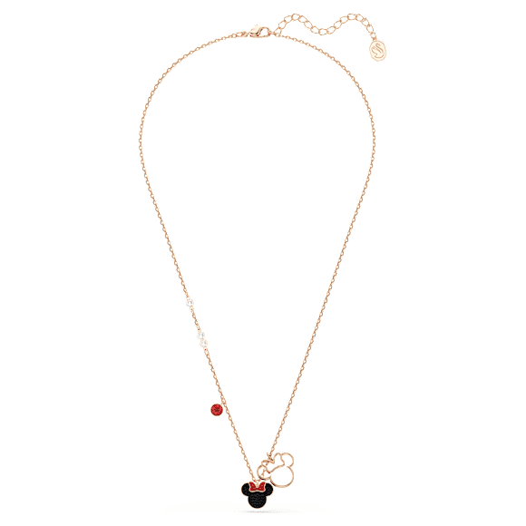 Mickey & Minnie pendant, Multicolored, Rose gold-tone plated - Swarovski, 5737558