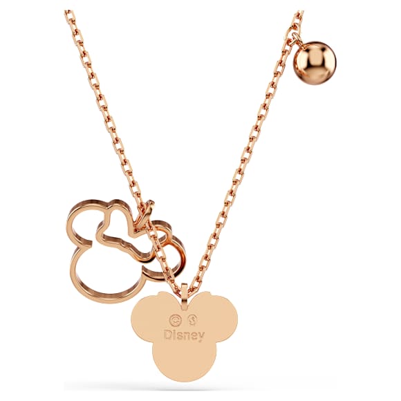Mickey & Minnie pendant, Multicoloured, Rose gold-tone plated - Swarovski, 5737558