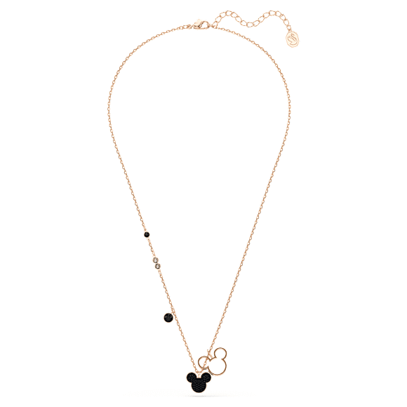 Mickey & Minnie ペンダント, ブラック, ローズゴールドトーン・プレーティング - Swarovski, 5737559