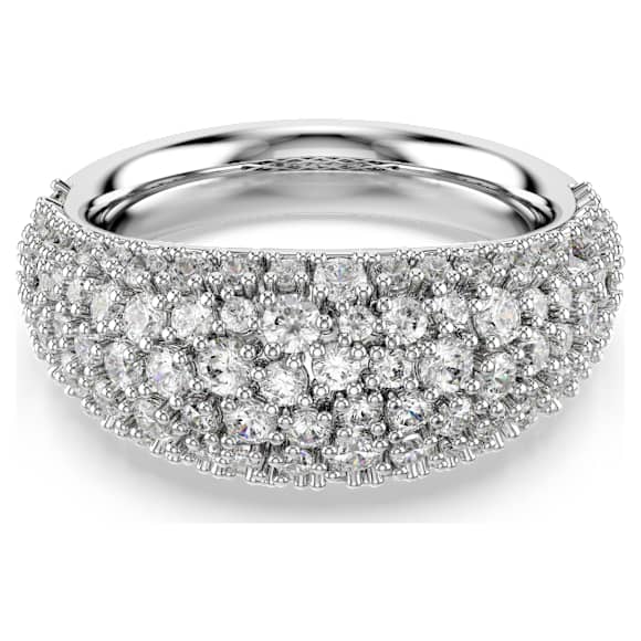 Sublima ring, White, Rhodium plated - Swarovski, 5737595
