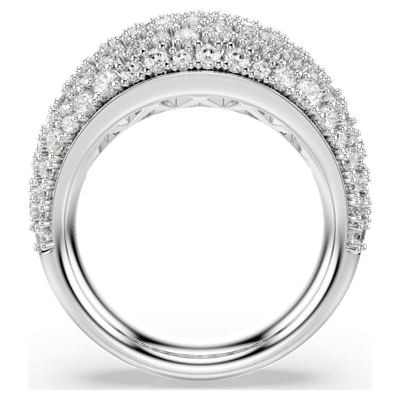Sublima ring, White, Rhodium plated - Swarovski, 5737595
