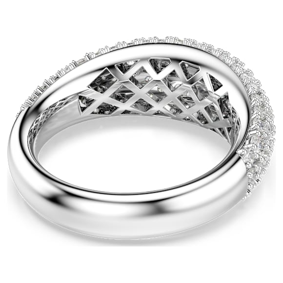 Sublima ring, White, Rhodium plated - Swarovski, 5737595