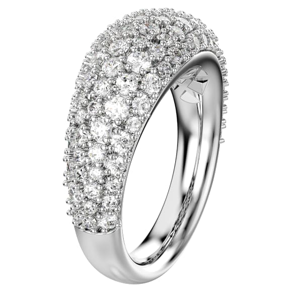 Sublima ring, White, Rhodium plated - Swarovski, 5737597
