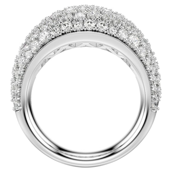 Sublima ring, White, Rhodium plated - Swarovski, 5737597