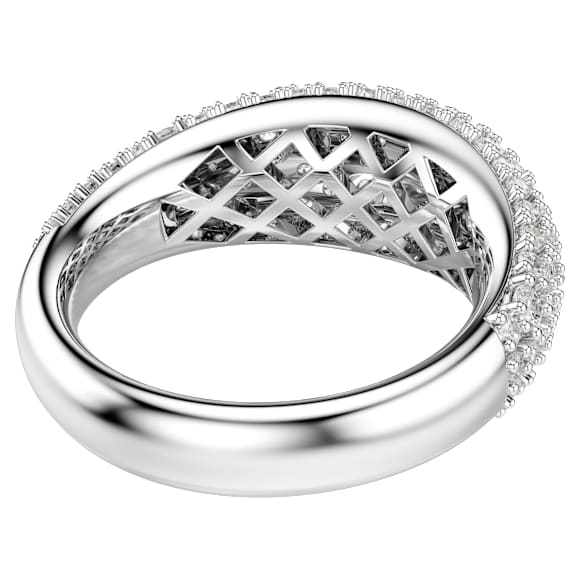 Sublima ring, White, Rhodium plated - Swarovski, 5737597