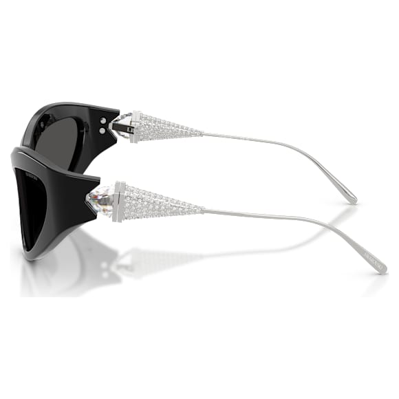 Sunglasses, Cat-eye shape, SK6046, Black - Swarovski, 5737626