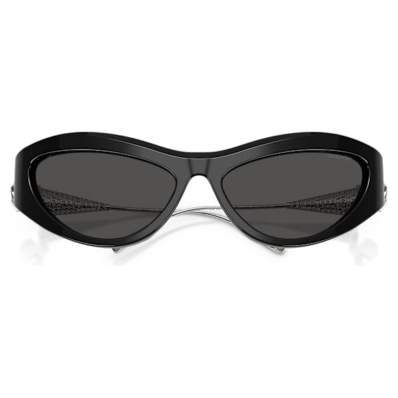 Sunglasses, Cat-eye shape, SK6046, Black - Swarovski, 5737626
