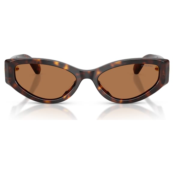 Sunglasses, Cat-Eye shape, SK6045, Brown - Swarovski, 5737643