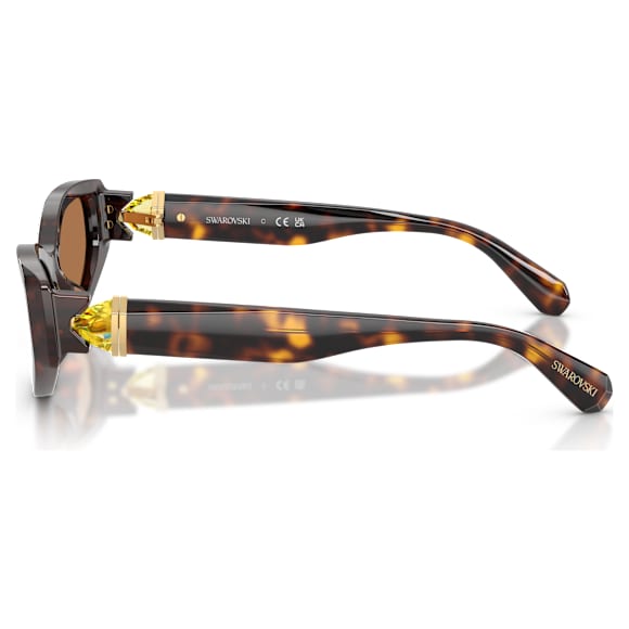 Sunglasses, Cat-Eye shape, SK6045, Brown - Swarovski, 5737643