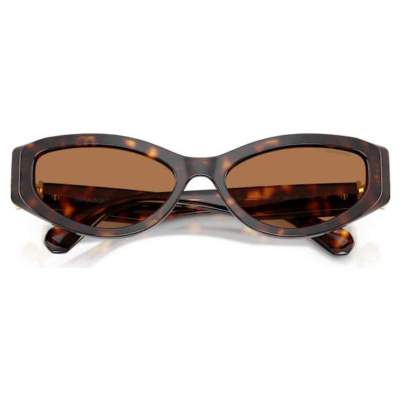 Sunglasses, Cat-Eye shape, SK6045, Brown - Swarovski, 5737643