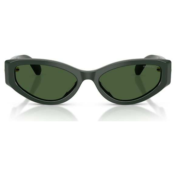 Sunglasses, Cat-eye shape, SK6045, Green - Swarovski, 5737917
