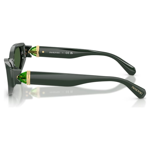 Sunglasses, Cat-eye shape, SK6045, Green - Swarovski, 5737917
