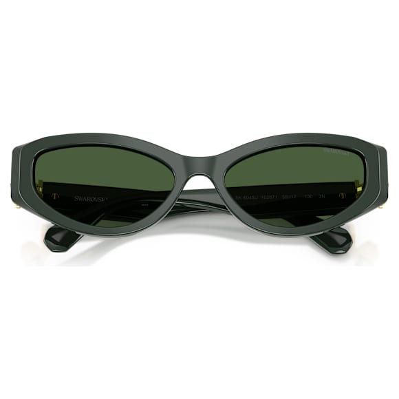 Sunglasses, Cat-eye shape, SK6045, Green - Swarovski, 5737917