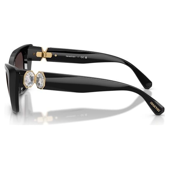 Sunglasses, Cat-Eye shape, SK6047, Black - Swarovski, 5737919