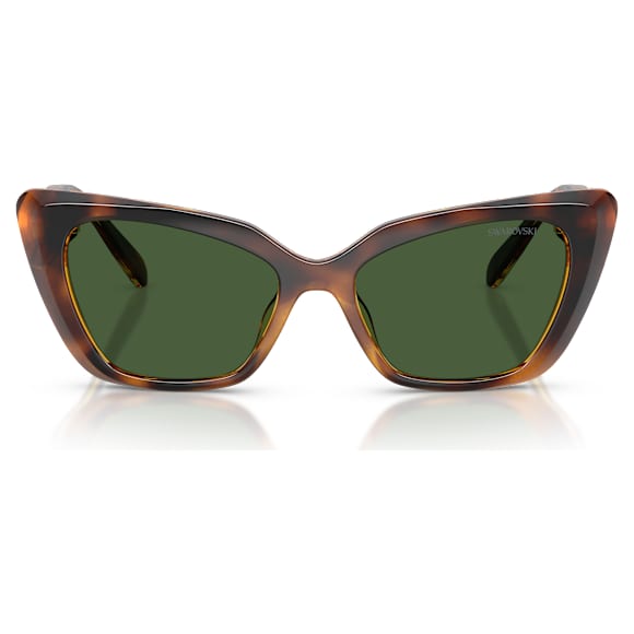 Sunglasses, Cat-eye shape, SK6047, Light brown - Swarovski, 5737924